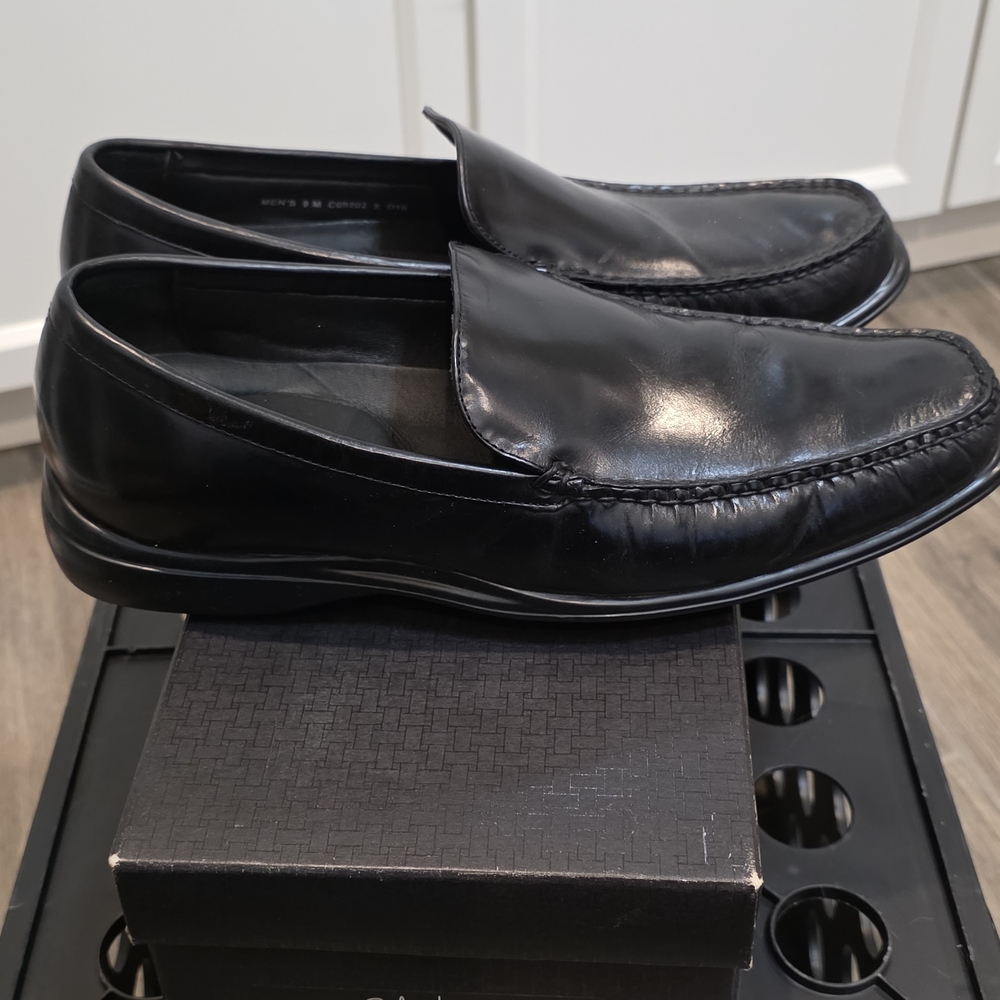 Cole Haan Men's Shiny Black Slip-On Loafers